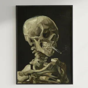 CALAVERA CON UN CIGARRILLO