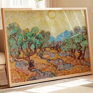 Olivos con cielo amarillo