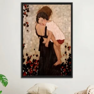 Madre e hijo, lienzo de arte de Gustav Klimt