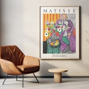 Robe violette et Anémones