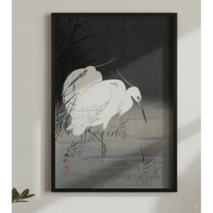 Garzas Blancas Entre Juncos - Ohara Koson