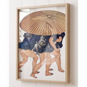 Tres Amigos En La Tormenta - Kamisaka Sekka